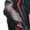 Dainese AUDAX D-ZIP 1PC PERF závodní kombinéza černá/fluo-červená vel.54
